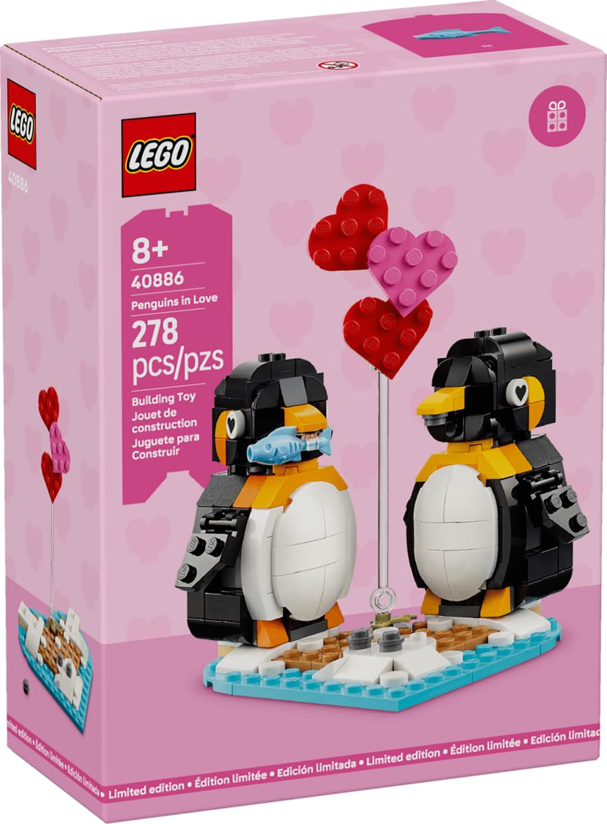 LEGO penguins with movable wings for imaginative storytelling