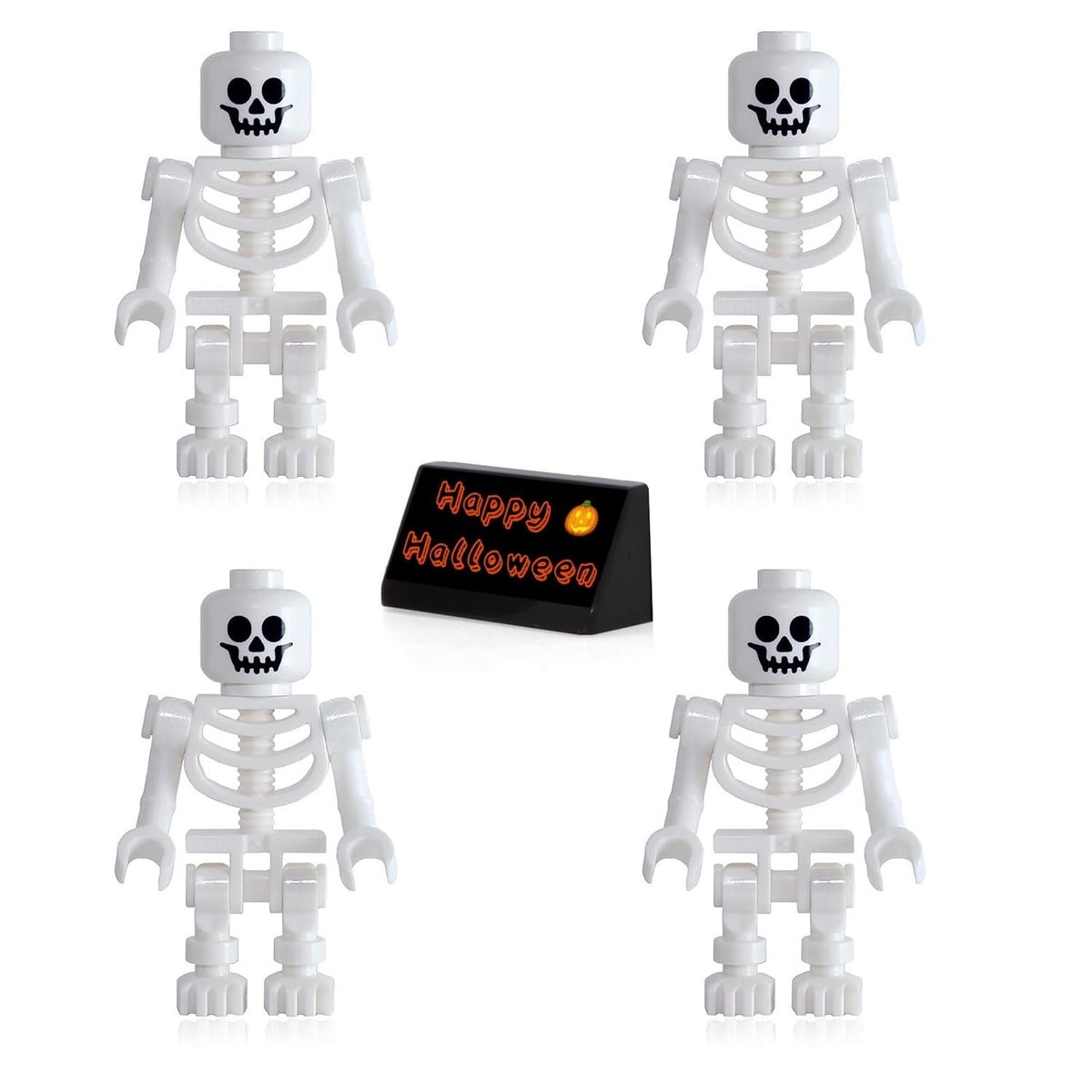 LEGO Pirates of the Caribbean skeletons with Halloween stand for spooky display and play