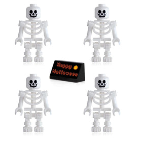 LEGO Pirates of the Caribbean skeletons with Halloween stand for spooky display and play