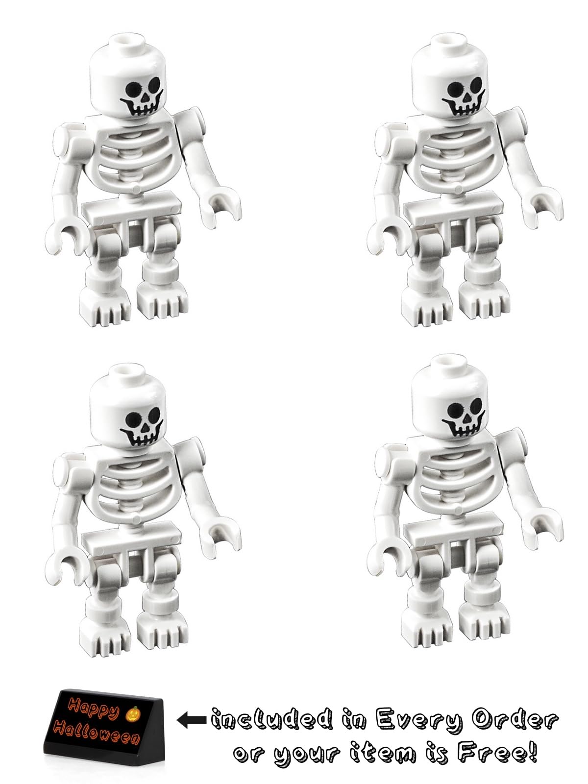 White skeleton minifigures from LEGO Pirates of the Caribbean for versatile dioramas