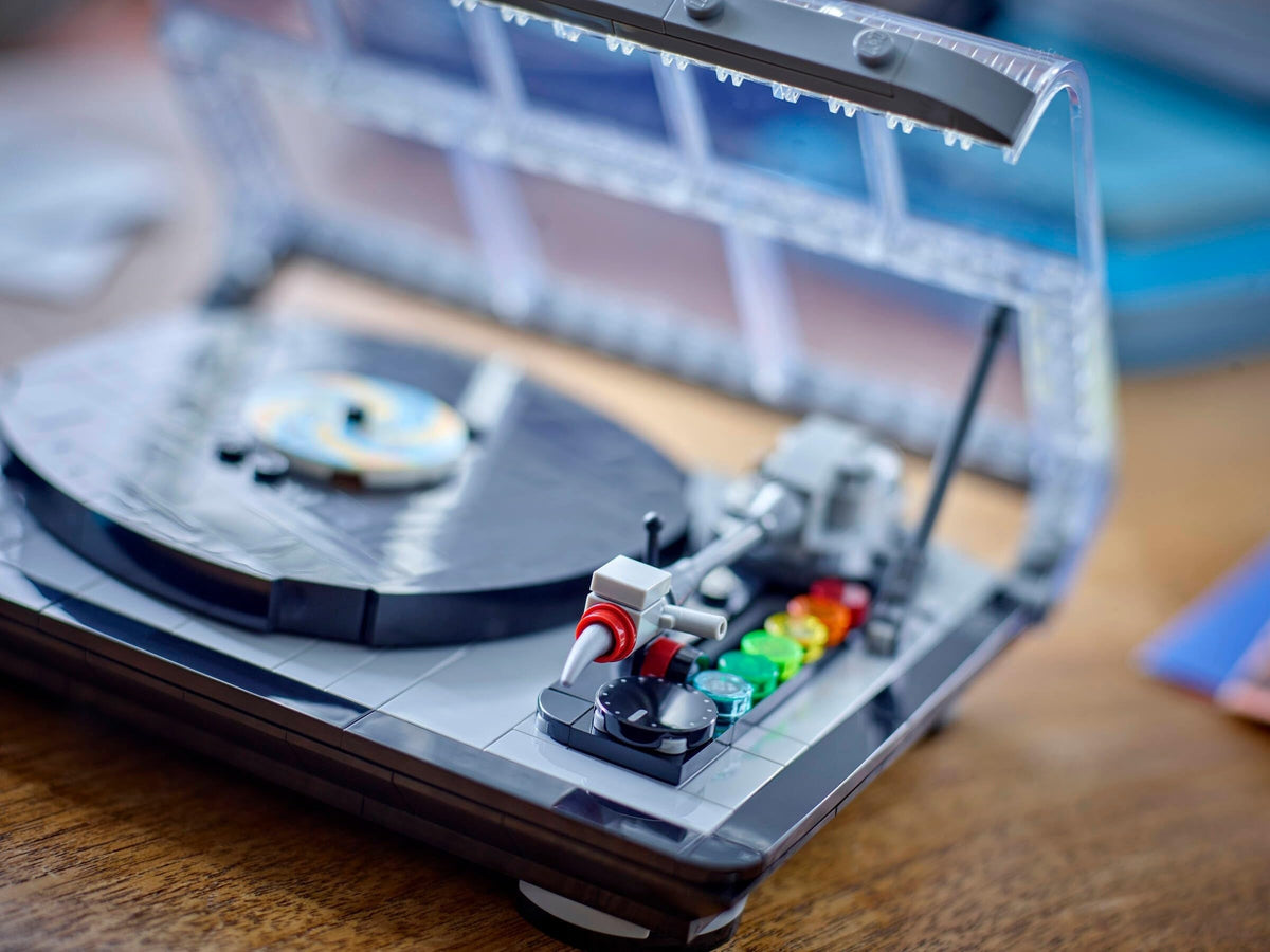 LEGO Record Player volume tiles highlight authentic controls