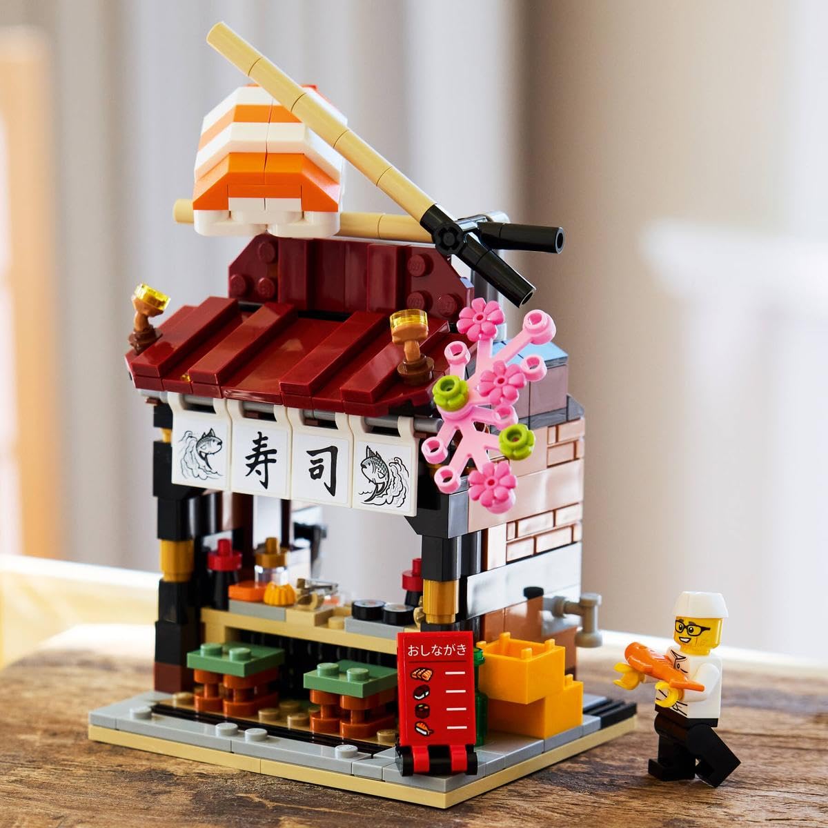LEGO traditional decor elements bring Japanese styling to any shelf