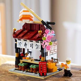 LEGO traditional decor elements bring Japanese styling to any shelf