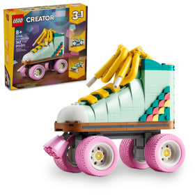 LEGO Creator retro roller skate toy with bright pink wheels for imaginative play