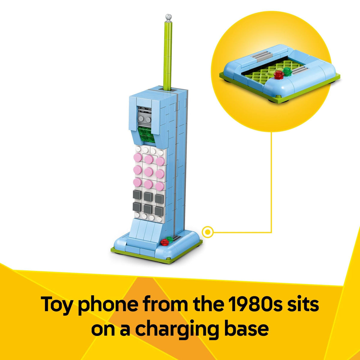 LEGO Retro Telephone message notepad feature supports storytelling details.