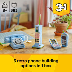 LEGO Retro Telephone receiver and cord scene ideal for pretend conversations.
