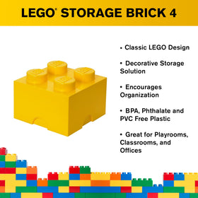 LEGO Room Copenhagen yellow brick drawer interior close-up with pull.