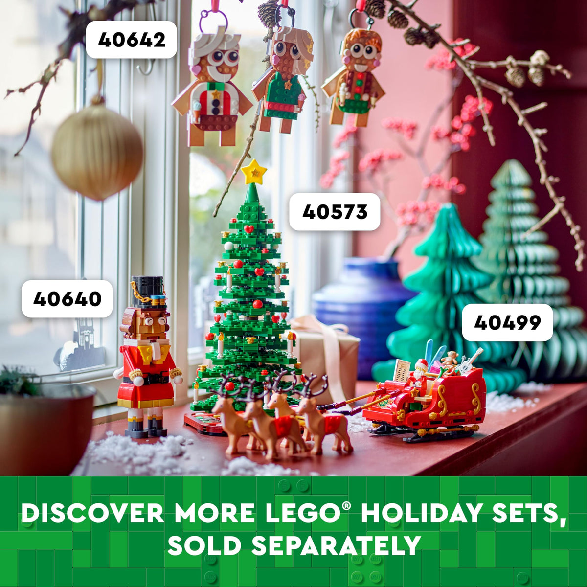 LEGO Santa's Sleigh reindeer-train assembly sparks creative building fun