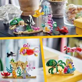LEGO Sea Animals jellyfish figure provides translucent accents for ethereal underwater vibes.