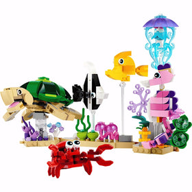 LEGO Sea Animals octopus squid scene demonstrates 3in1 versatility and creative building.