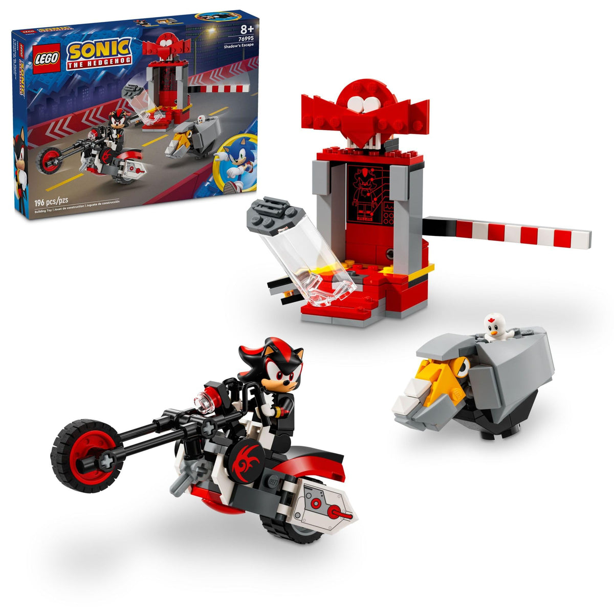 LEGO Shadow escape lab featuring Shadow the Hedgehog for imaginative storytelling