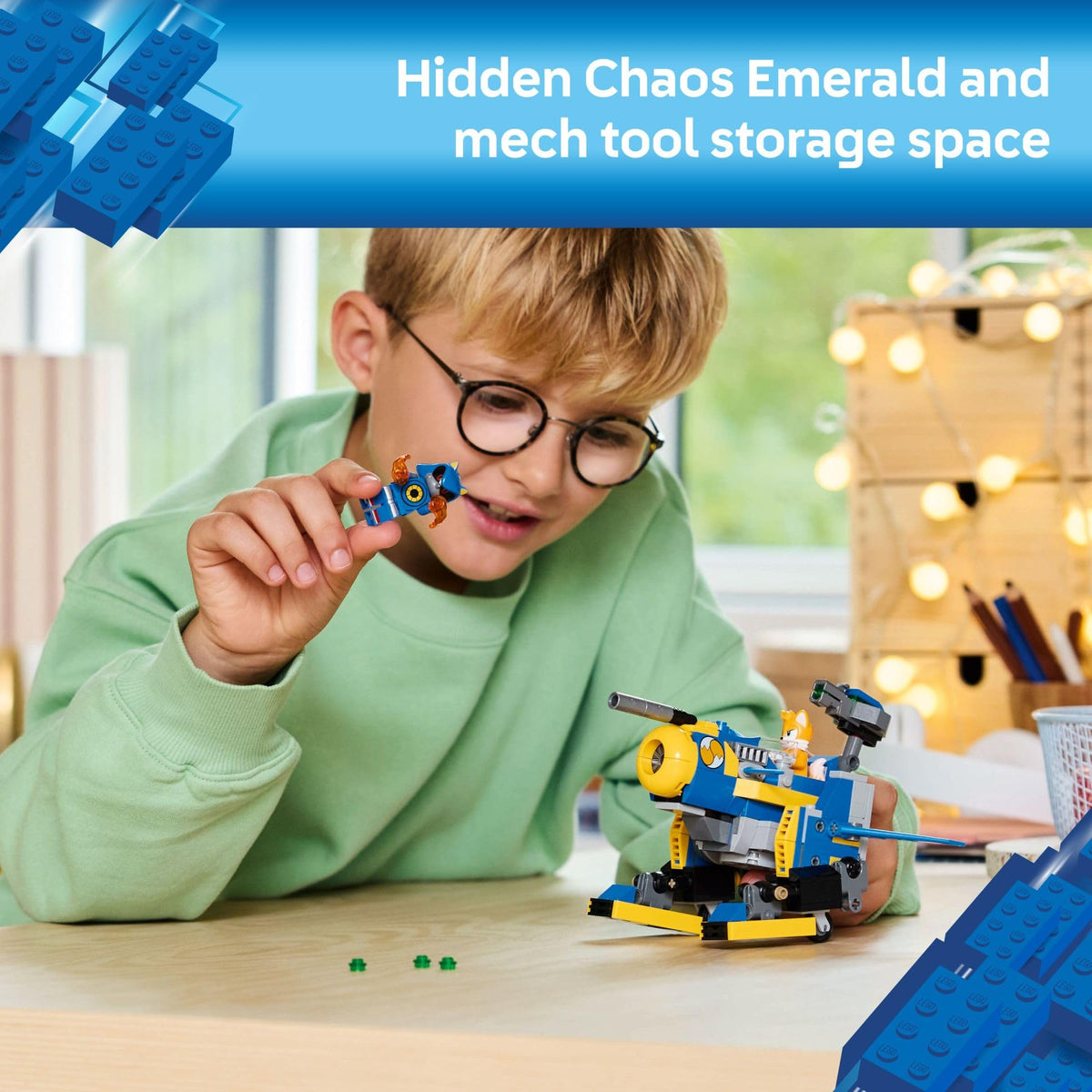 LEGO Sonic Cyclone vs Metal Sonic minifigs included for storytelling.