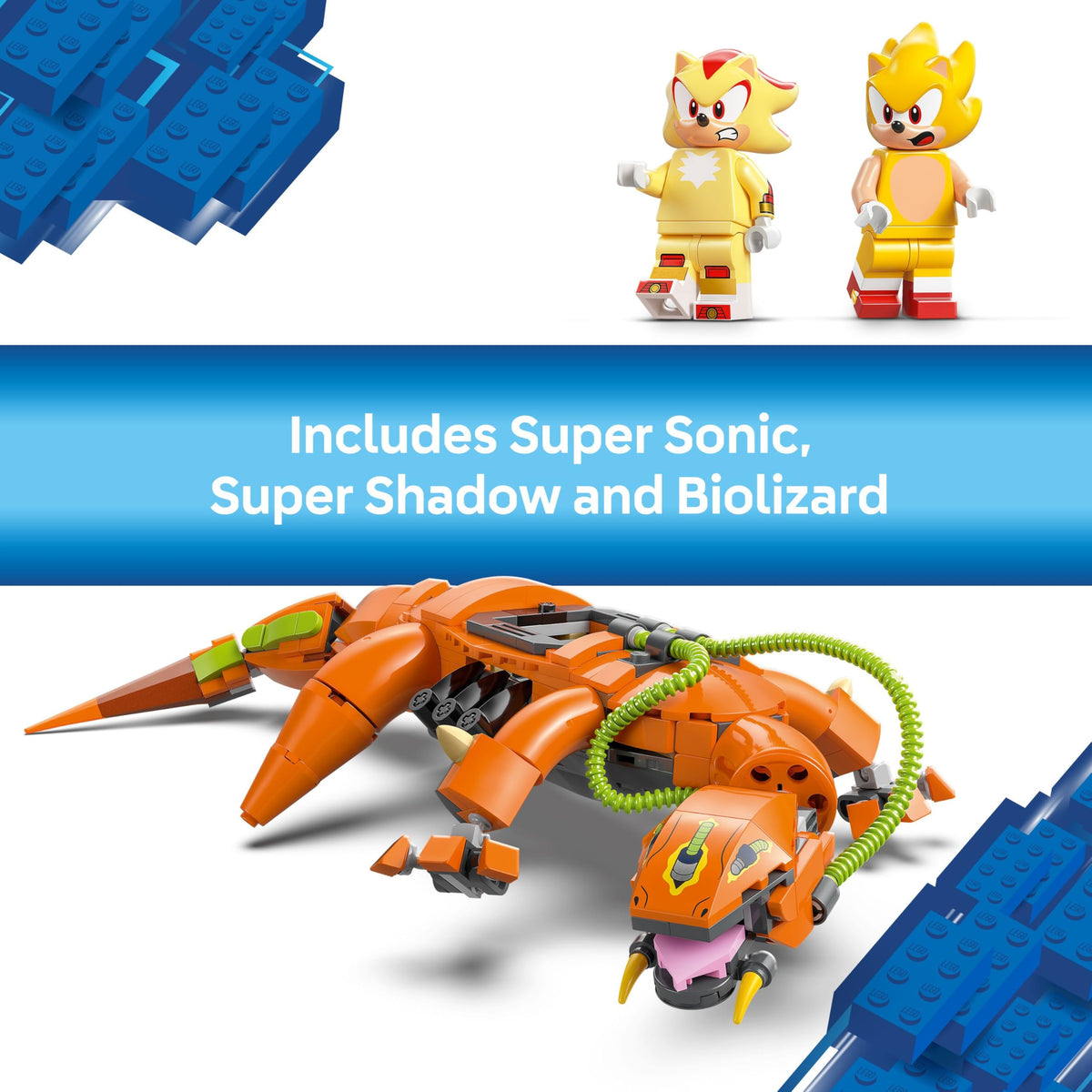 LEGO Sonic Super Sonic minifigure — essential for fast-paced hero stories.