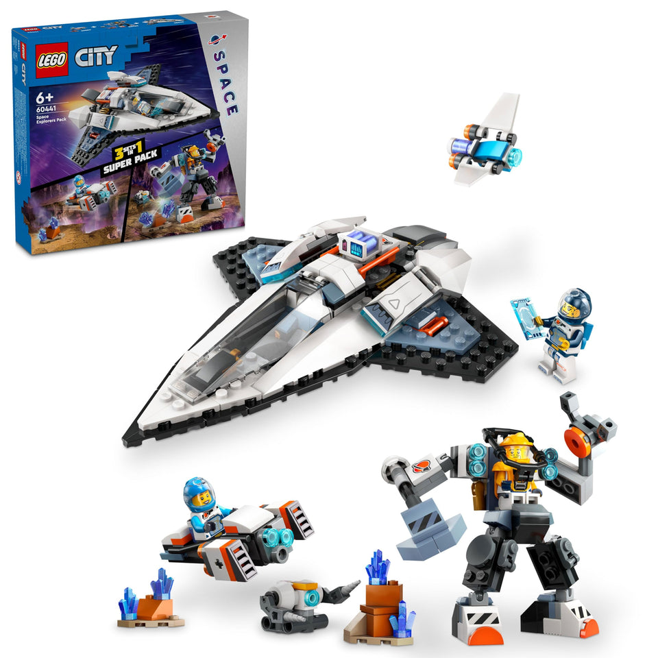 LEGO Space Explorers Pack ship with a detailed cockpit for imaginative space missions