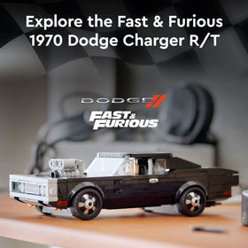 LEGO Speed Champions 1970 Dodge Charger R/T cockpit fits a minifigure for race action
