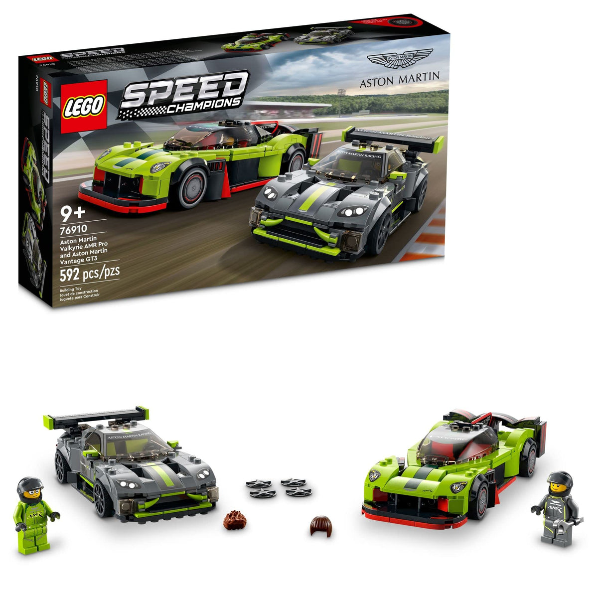 LEGO Speed Champions Aston Martin Valkyrie AMR Pro model ready for display and collection