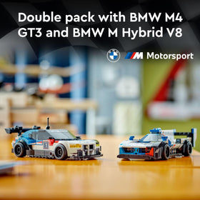 LEGO Speed Champions BMW M4 GT3 rear diffuser and tailpipes showcase real-world styling.