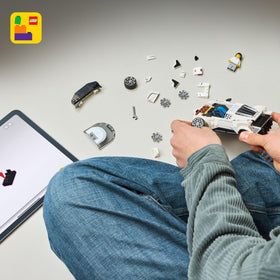 LEGO Builder app guides the build with 3D viewing.