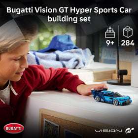 LEGO Speed Champions Bugatti Vision GT rear wing highlights authentic aerodynamics