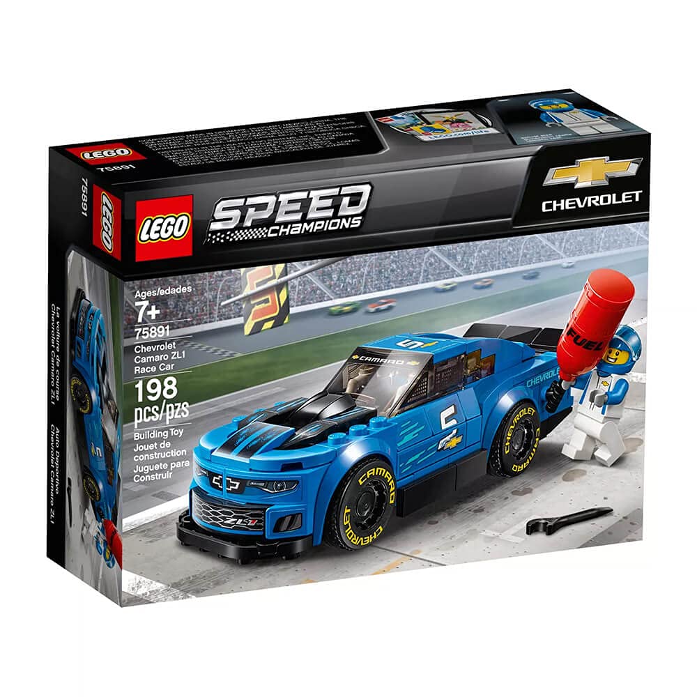LEGO Speed Champions Camaro ZL1 removable windshield for easy cockpit access
