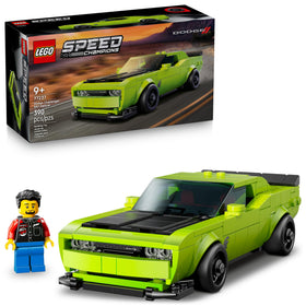 LEGO Speed Champions Dodge Challenger SRT Hellcat front view for dramatic display and play