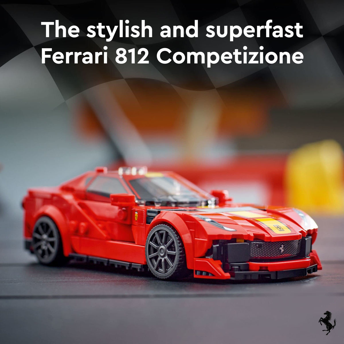 LEGO Speed Champions Ferrari 812 Competizione rear wing detail for realism