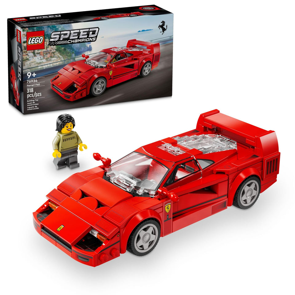 LEGO Speed Champions Ferrari F40 front nose view with authentic detailing