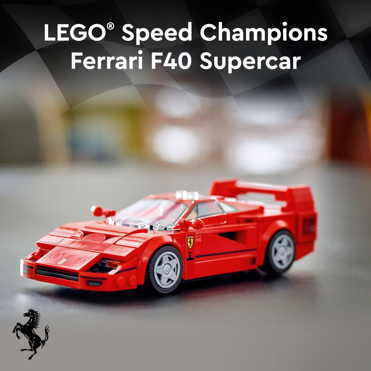 LEGO Speed Champions Ferrari F40 rear spoiler detail for accurate resemblance