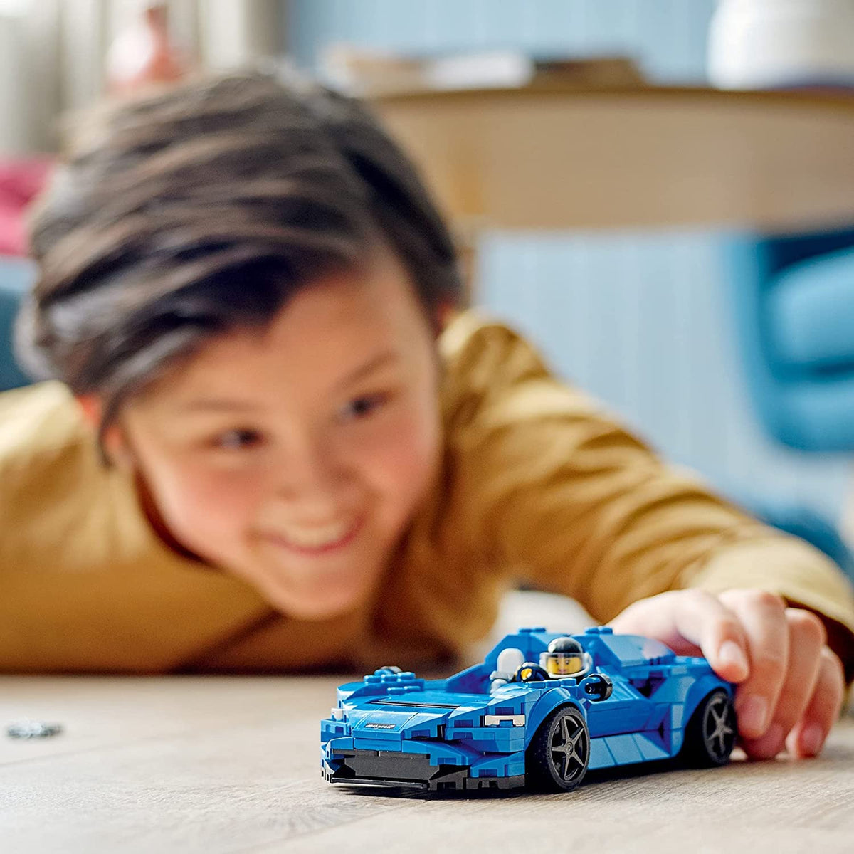 LEGO Speed Champions McLaren Elva 76902 detailed body for realism.