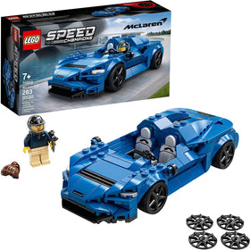 LEGO Speed Champions McLaren Elva 76902 front view model for display and building.