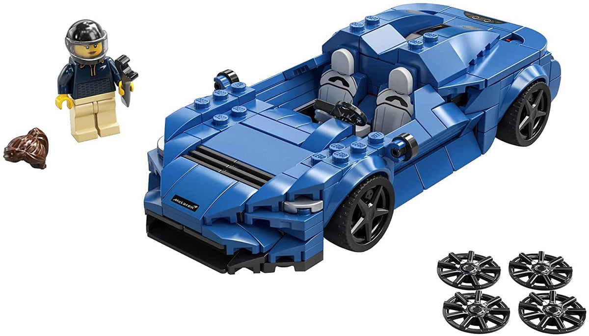 LEGO Speed Champions McLaren Elva 76902 open cockpit for immersive play.