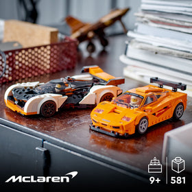 LEGO Speed Champions McLaren F1 LM side profile, papaya orange color for collectors