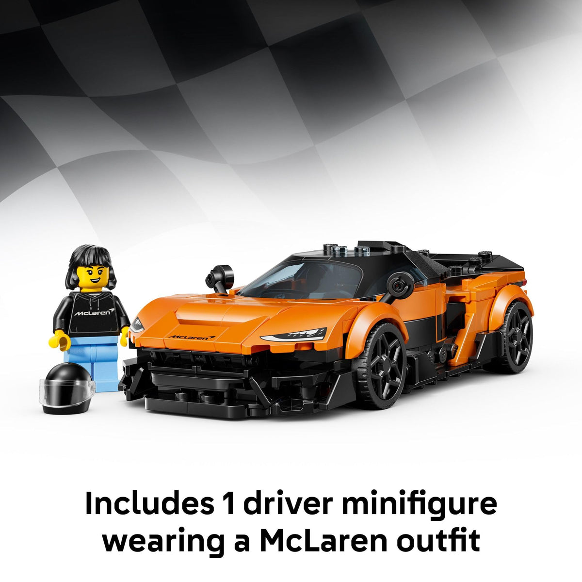 LEGO Speed Champions McLaren W1 infotainment screen interior details