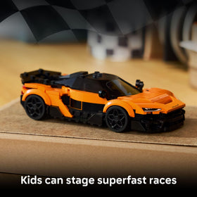 LEGO Speed Champions McLaren W1 rear engine view for authentic display