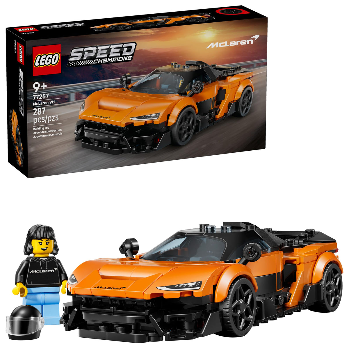 LEGO Speed Champions McLaren W1 rear-wing for pretend racing action