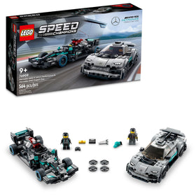 LEGO Speed Champions Mercedes-AMG F1 W12 E performance replica for display and play.