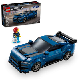 LEGO Speed Champions Ford Mustang Dark Horse with removable roof for versatile play and display.