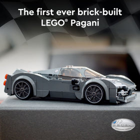LEGO Pagani Utopia engine detail highlights authentic central exhaust feature