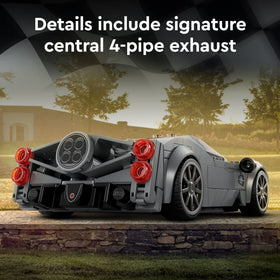 LEGO Speed Champions Pagani Utopia side profile shows swooping body lines