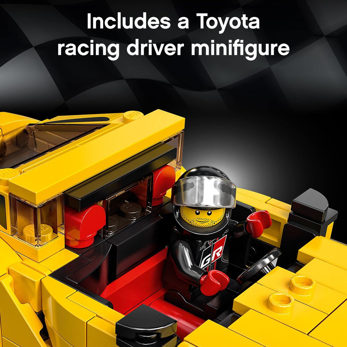 LEGO Speed Champions Toyota GR Supra 76901 assembled model showcasing iconic silhouette.