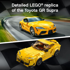 LEGO Speed Champions Toyota GR Supra 76901 display-ready assembled model.