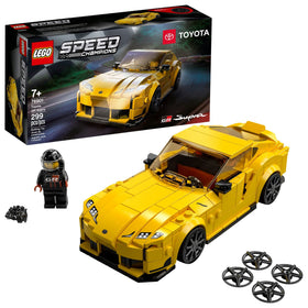 LEGO Speed Champions Toyota GR Supra 76901 front view for display and play.
