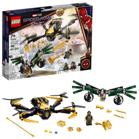 LEGO Marvel Spider-Man’s Drone Duel drone in flight for action-packed play.