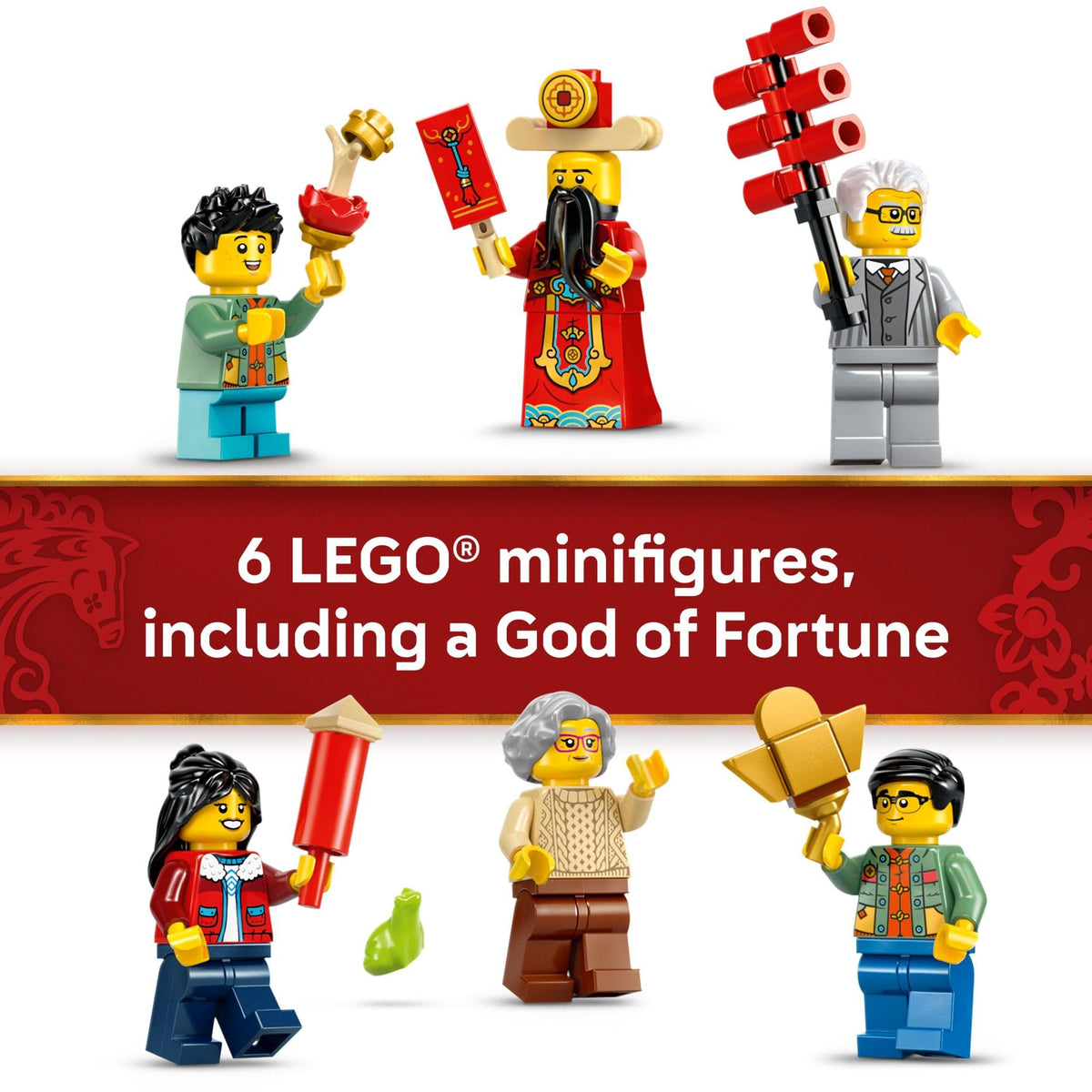 LEGO Fortune Firecracker dimensions display measures about 18.5 inches high.