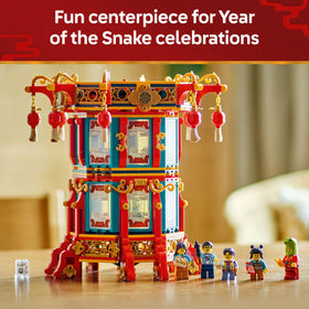 LEGO lantern rotating light feature adds interactive play and dynamic lighting.