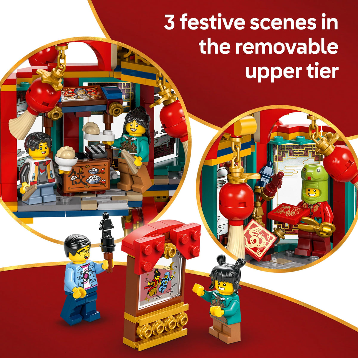 LEGO set enables solo building or shared family activity during cultural festivities.