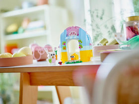 LEGO Spring Garden House watering can and flowers enhance creative playtime.