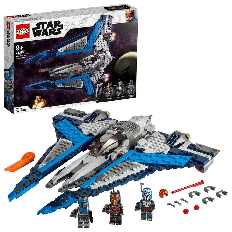 LEGO Star Wars 75316 Mandalorian Starfighter wings fold for dramatic action play