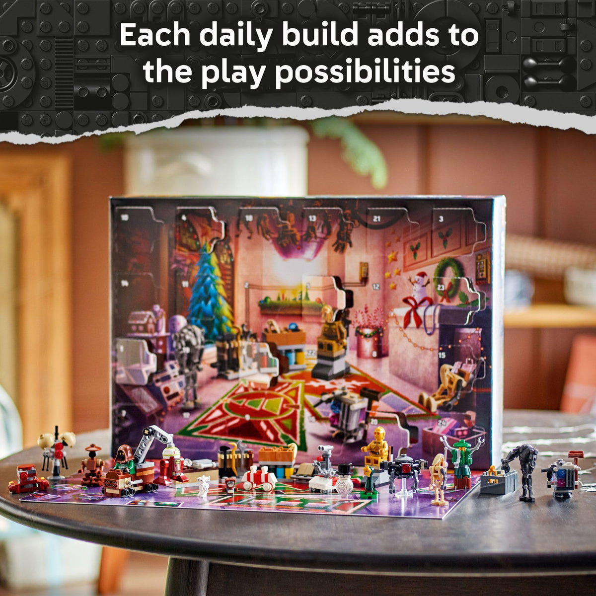 LEGO Star Wars Advent Calendar 2025 Buildable droids expand daily mini builds.