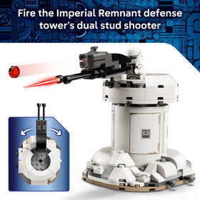 LEGO Star Wars AT-RT Attack dual stud shooter enables action-packed scenes.